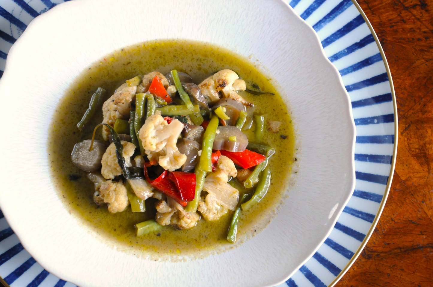 Thai Green Cauliflower Curry -Non vegetarian