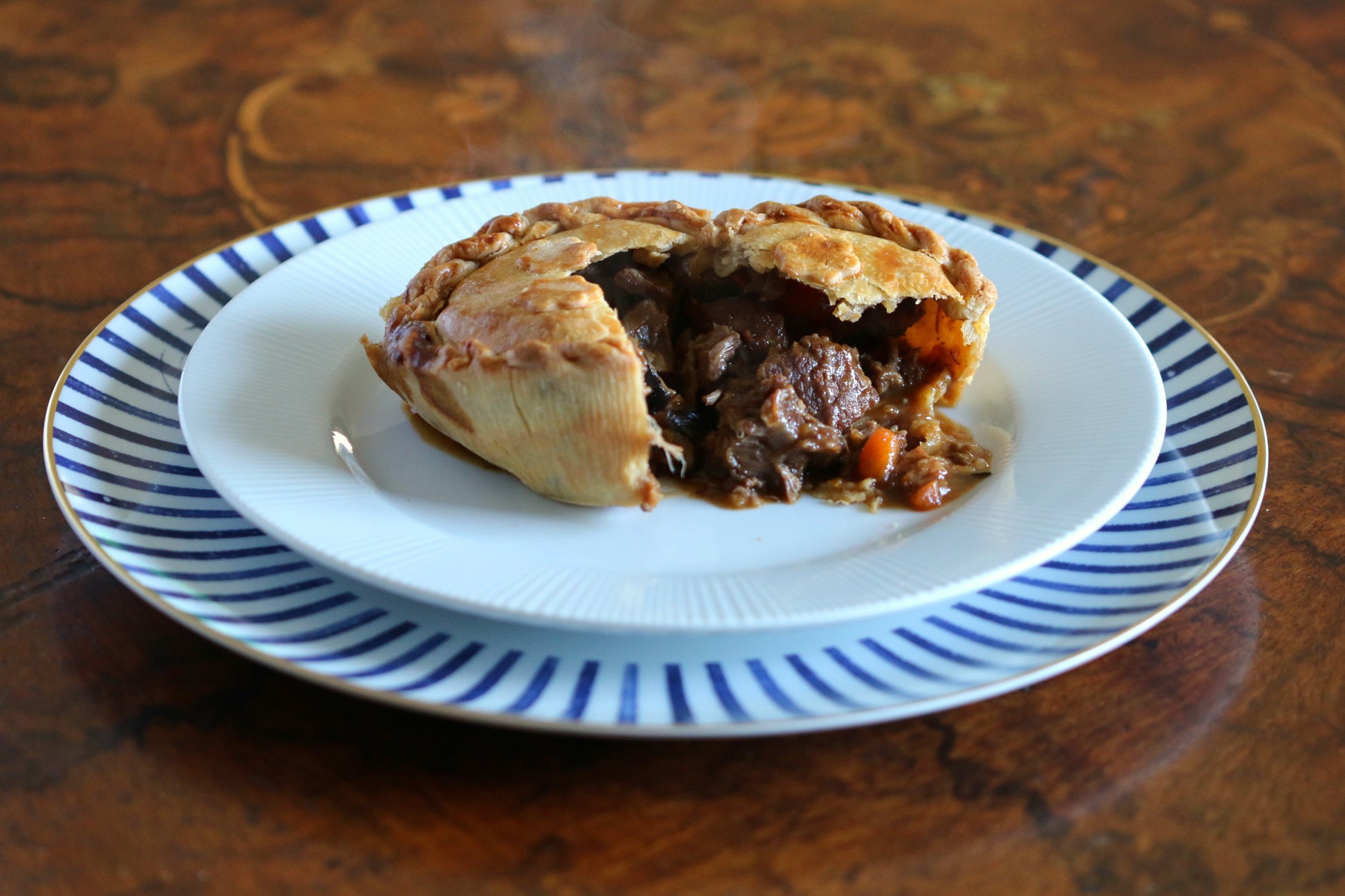 Gourmet Steak Ale and Porcini Mushroom Pie handcrafted meal by private Chef George Tannock Algarve