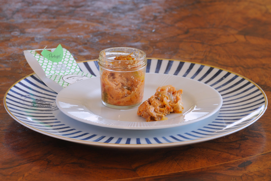 Saboreal Petiscadas tuna plated on toasted bread, an Algarve store-cupboard staple
